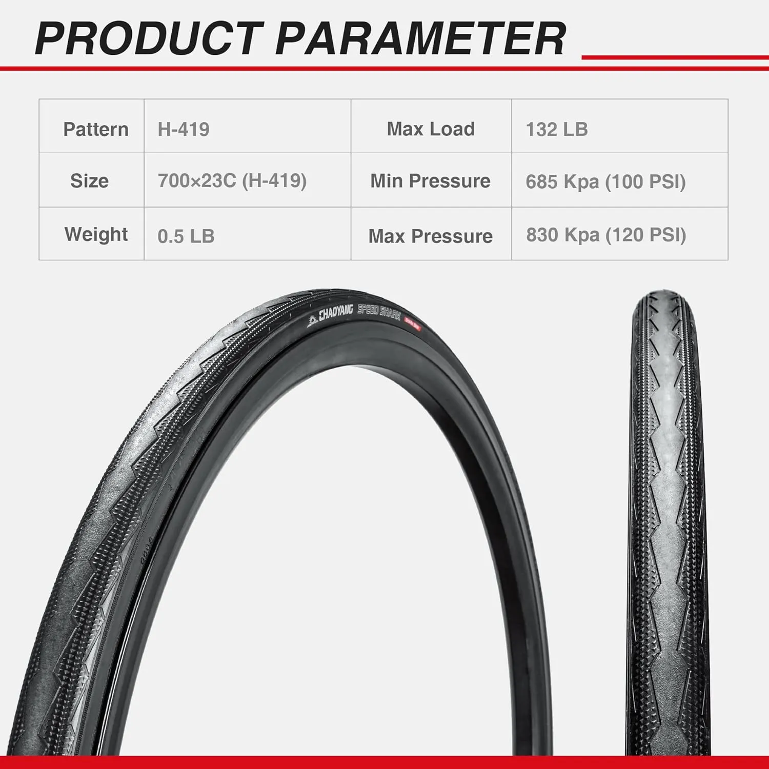 Chao YANG Urban Bicycle Tire Set, Foldable Bicycle Tire Set, Featured with Double Tread Puncture Protection,2-Piece