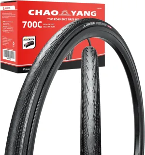 Chao YANG Urban Bicycle Tire Set, Foldable Bicycle Tire Set, Featured with Double Tread Puncture Protection,2-Piece