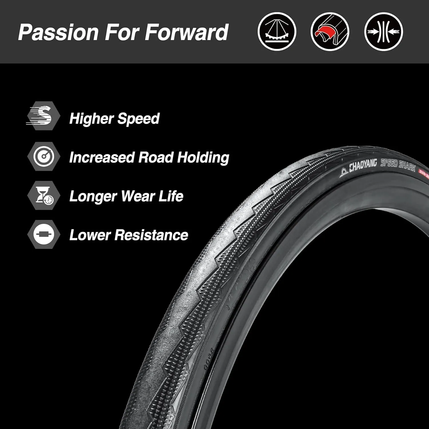 Chao YANG Urban Bicycle Tire Set, Foldable Bicycle Tire Set, Featured with Double Tread Puncture Protection,2-Piece