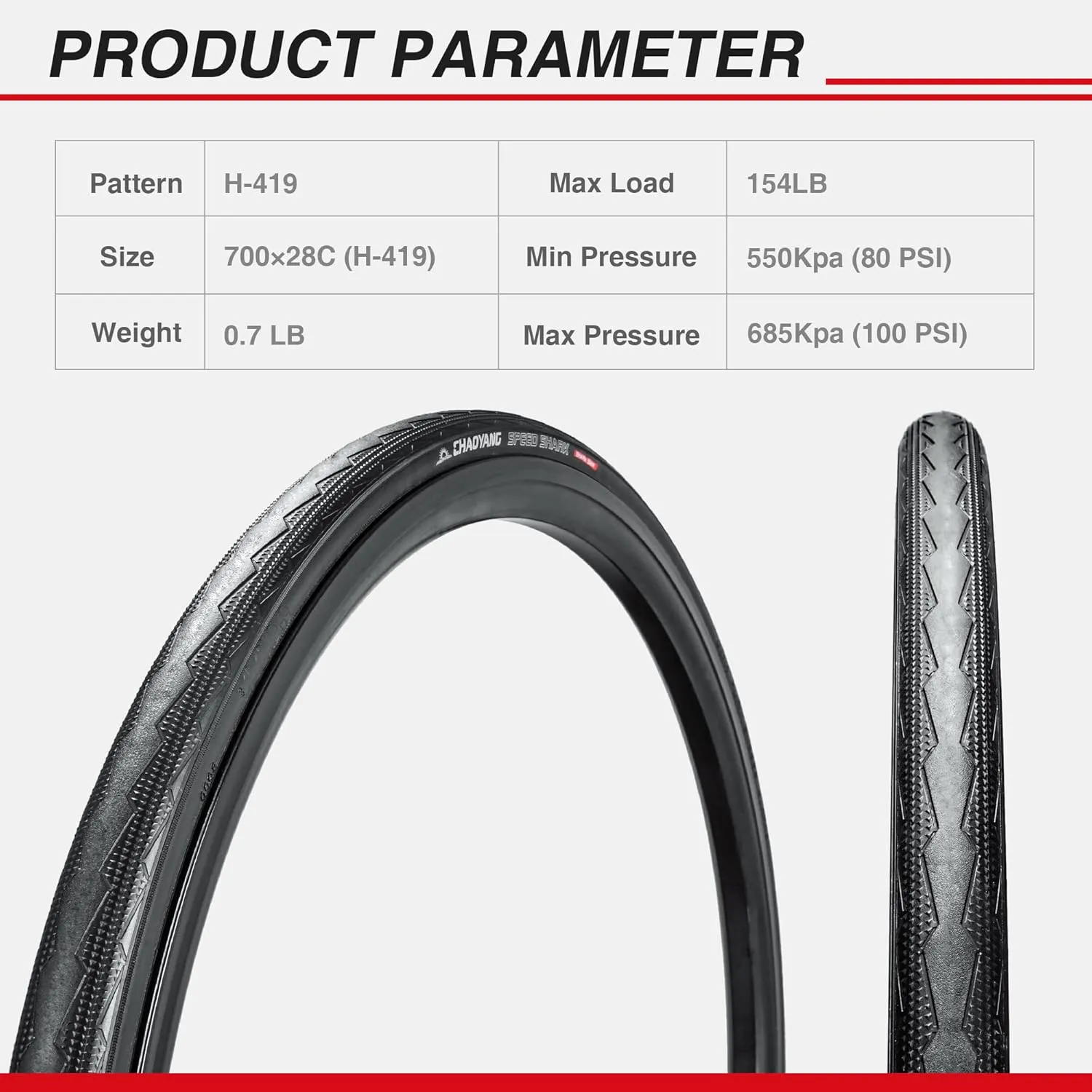 Chao YANG Urban Bicycle Tire Set, Foldable Bicycle Tire Set, Featured with Double Tread Puncture Protection,2-Piece