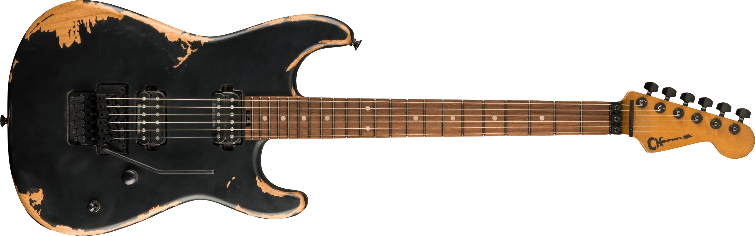 Charvel Pro-Mod Relic San Dimas Style 1 HH FR PF Weathered Black 2965201303