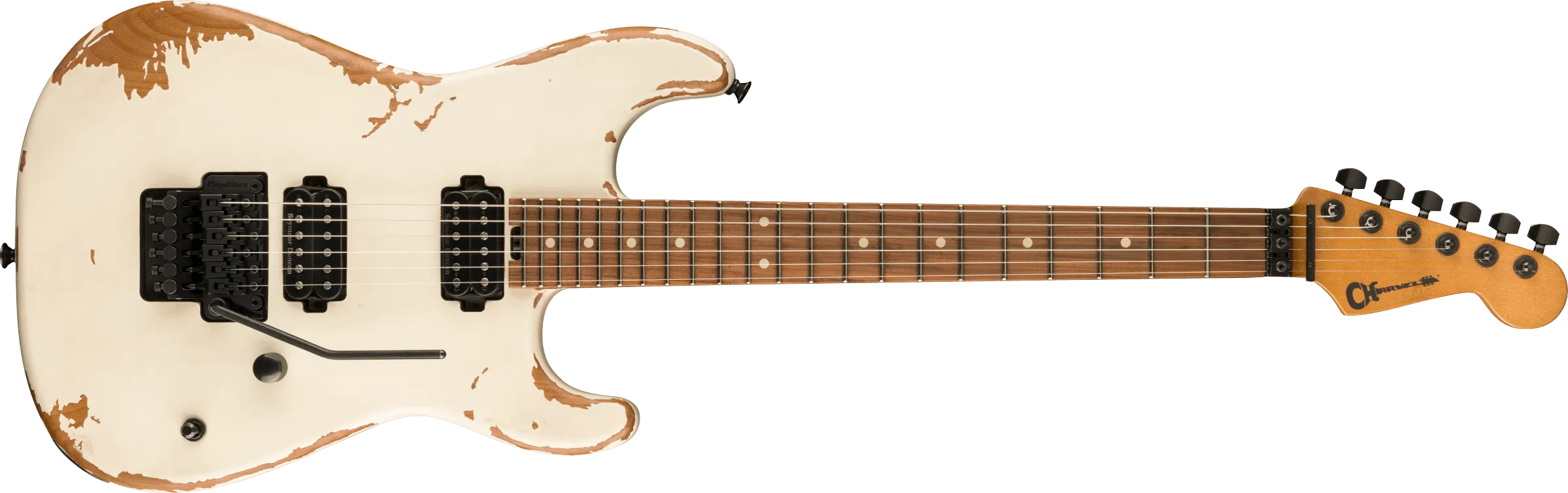 Charvel Pro-Mod Relic San Dimas Style 1 HH FR PF Weathered White 2965201376