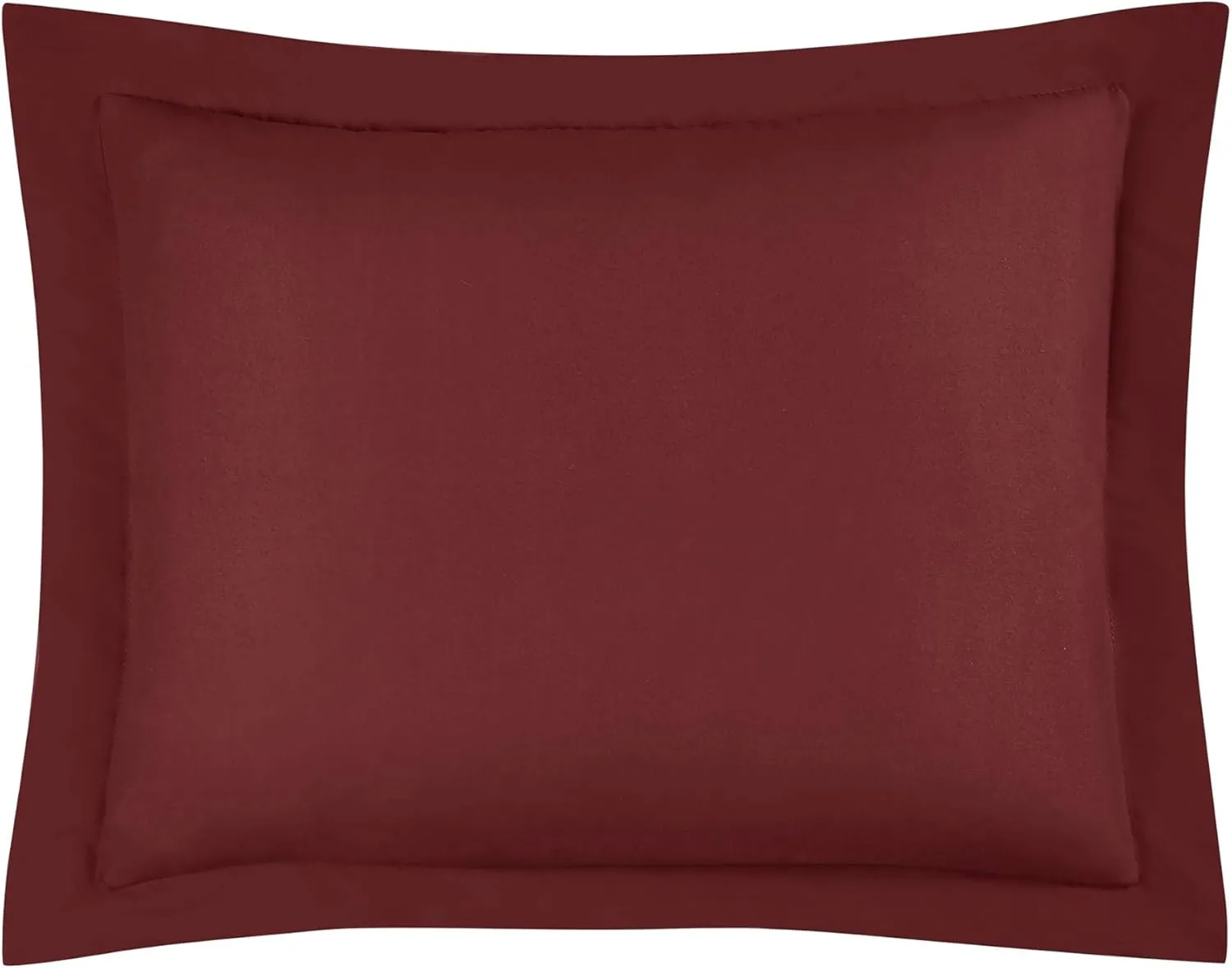 Chezmoi Collection 3-Piece Down Alternative Comforter Set - Lightweight All Seasons Luxurious Brushed Microfiber Comforter (Oversized King, Burgundy)
