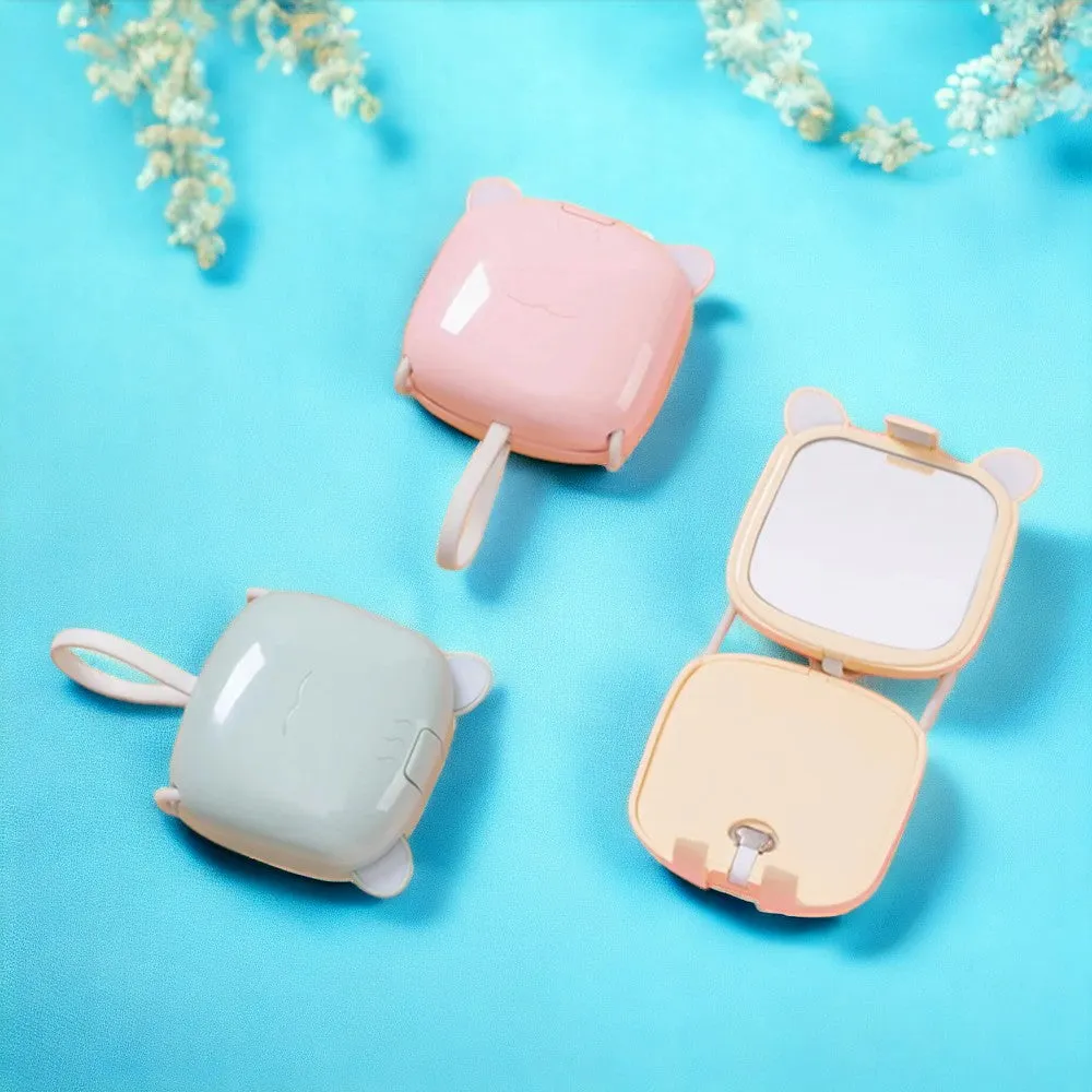 Chic Kitty Power: The Purrrfect 3-in-1 Portable Charger, Mirror & LED Light!