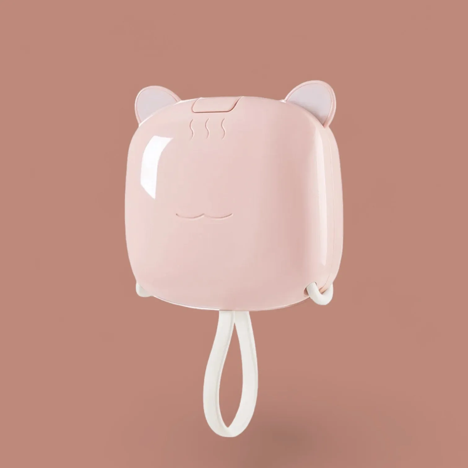 Chic Kitty Power: The Purrrfect 3-in-1 Portable Charger, Mirror & LED Light!