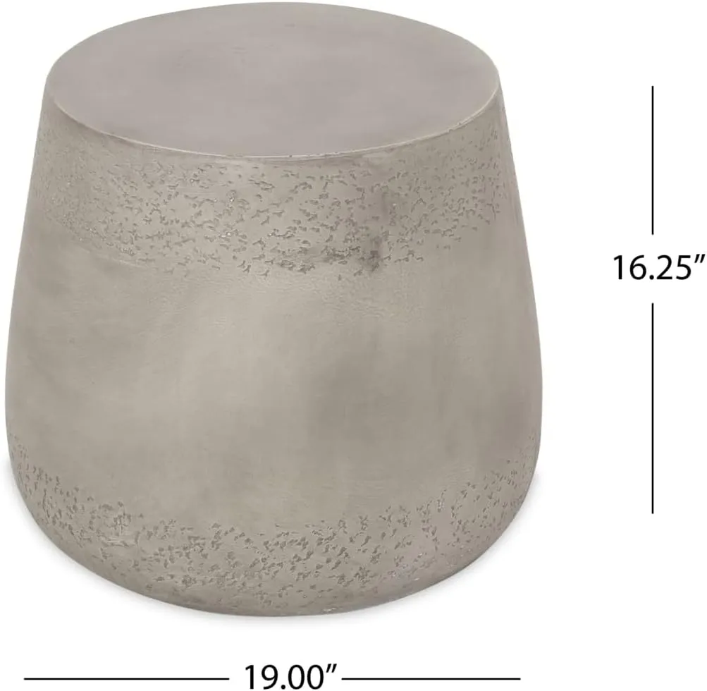 Christopher Knight Home Phoebe Outdoor Contemporary Lightweight Concrete Accent Side Table
