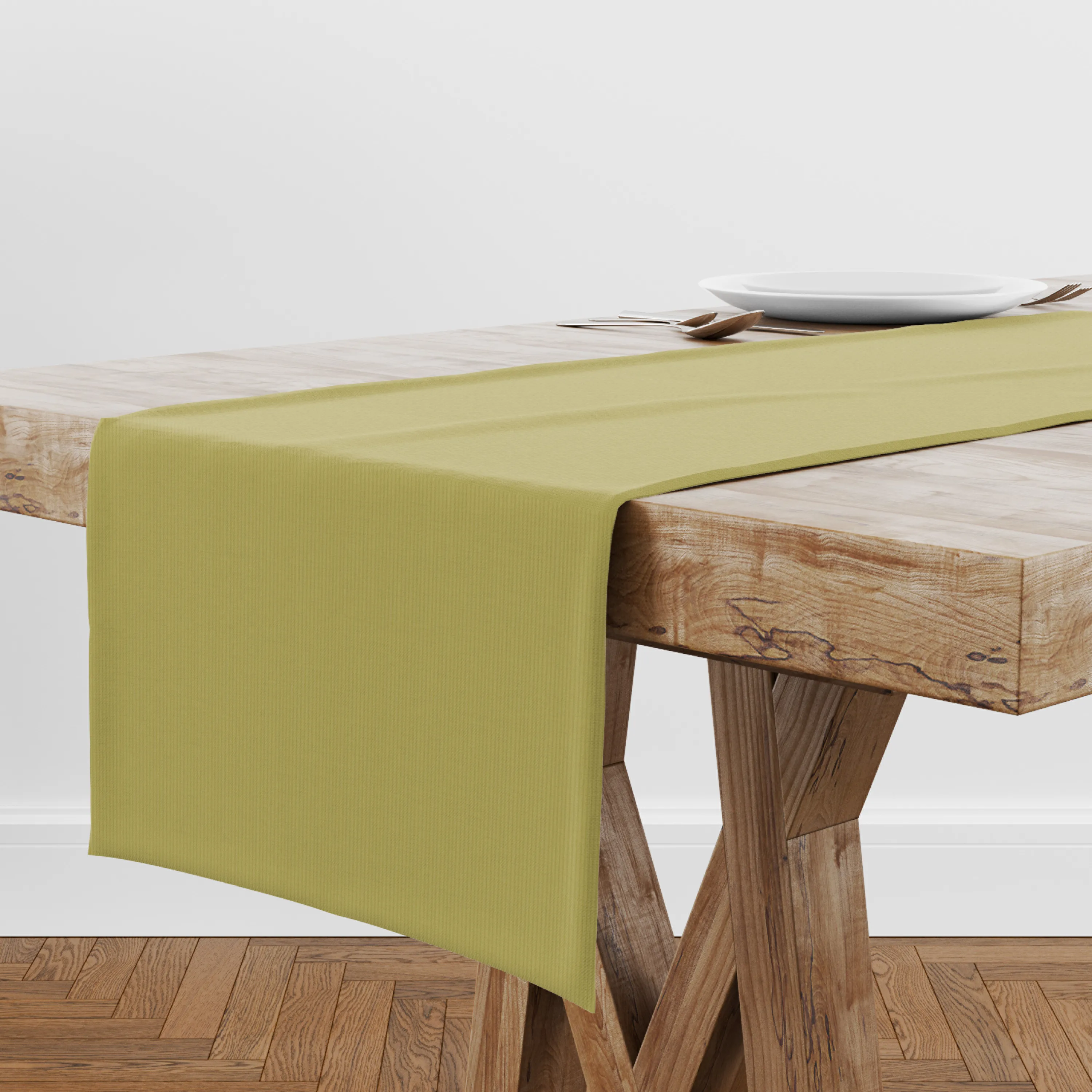 Classic Runner in Moss - Lightweight Linen