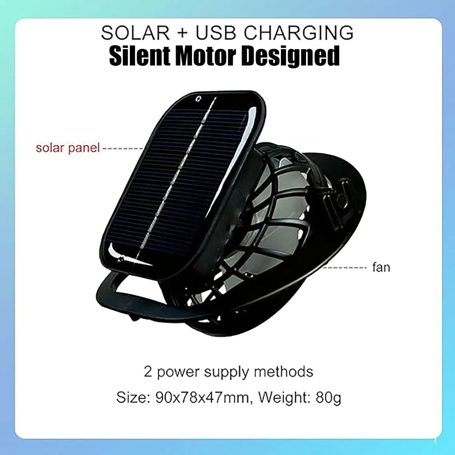 Colitt Fishing Hat, Solar Powered Fan Hat, Dual Fan Wide Brim Outdoor Fishing Hat-Solar & USB Charging