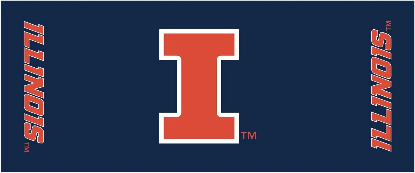 Collegiate Kwik-Covers Rectangle Plastic Table Covers, Bundle of 2 (University of Illinois, 6')