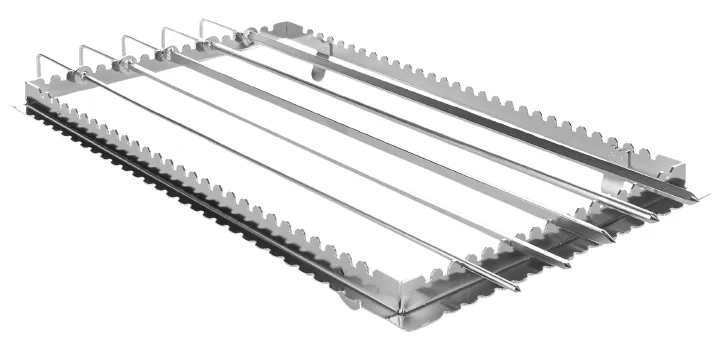 Combi Oven Skewer Frame 2/3, SS 304, 14" x 12.8", Stainless Steel, Cooking Racks