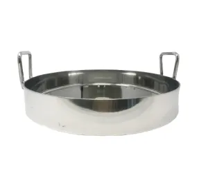 Commercial Stainless Steel Flat Ghevar Kadai / Kadhai, 3 MM Thick, Kitchenware
