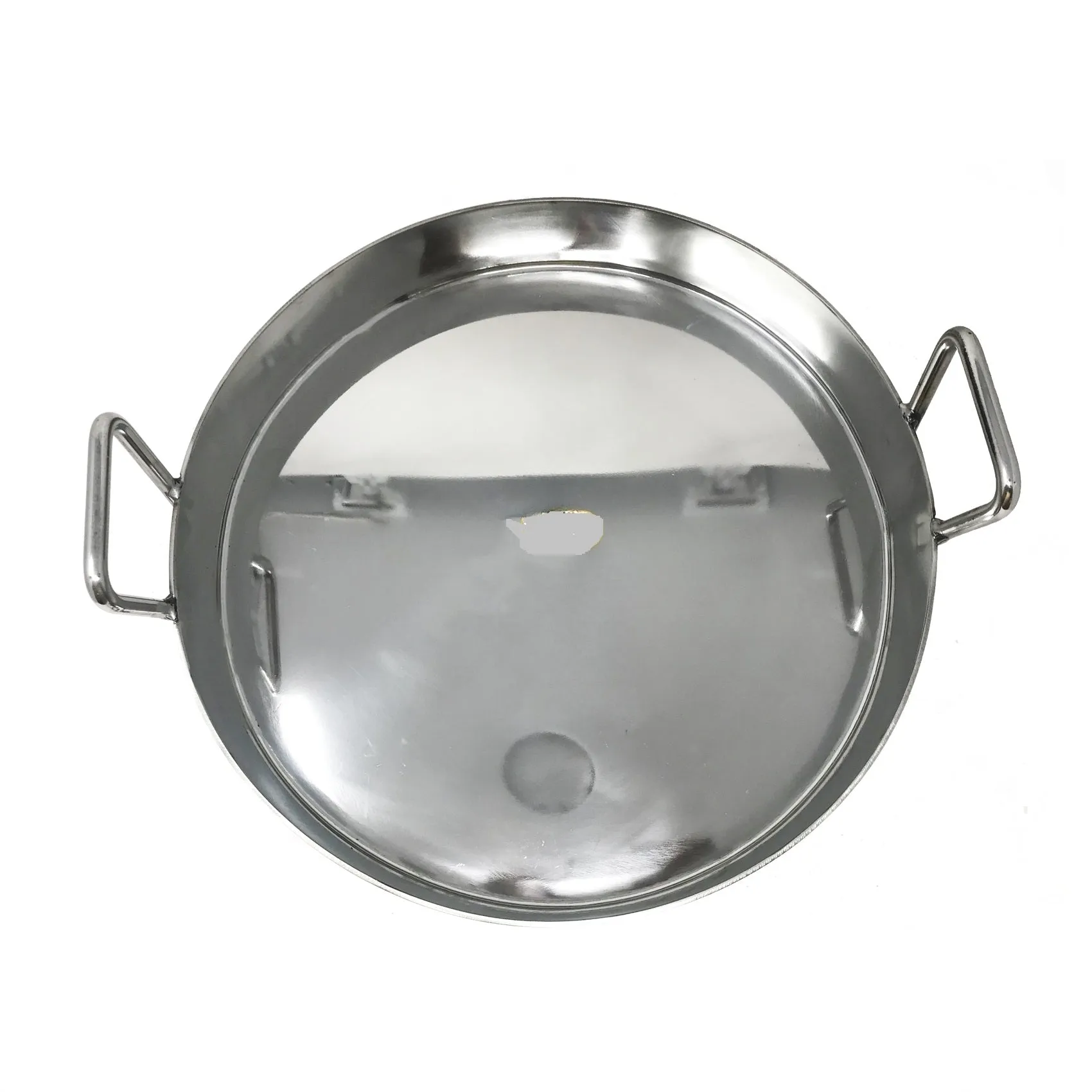 Commercial Stainless Steel Flat Ghevar Kadai / Kadhai, 3 MM Thick, Kitchenware