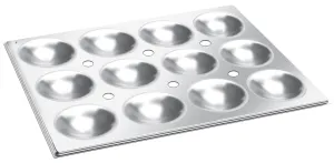 Commercial Stainless Steel Idli Tray, 12 Idli's, 3.5" Diameter, 16.5" x 13", SS 304, Combi Oven Accessories