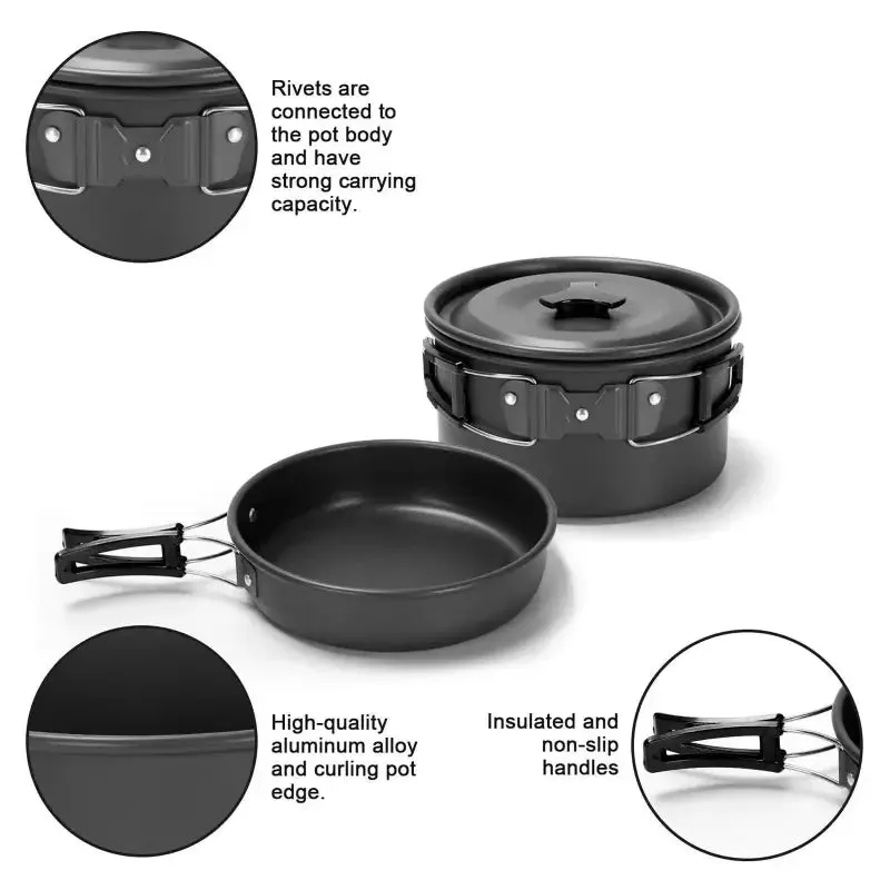 Compact 2-Person Camping Cookware Set
