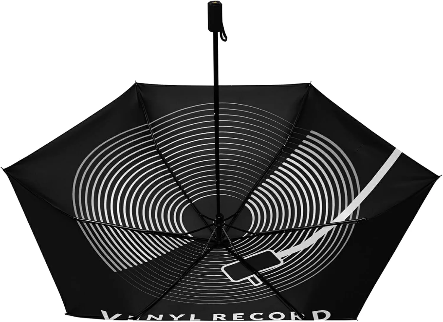 Compact Lightweight Folding Umbrella, Inner Print Sun Parasol with UV Protection, Strong Portable Travel Rain Umbrella