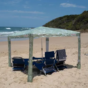 CoolCabana Beach Shade Tent - Easy Setup, UPF 50  Protection, Large & Medium Sizes, Compact & Wind Resistant - Beach Cabana for The Whole Family - Byron Green, Large