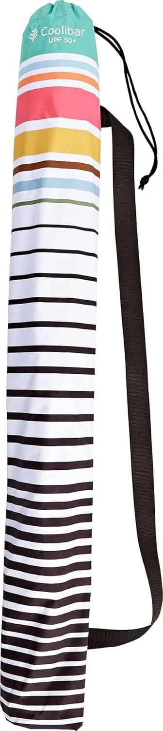 Coolibar UPF 50  6 Foot Intego Beach Umbrella - Sun Protective (One Size- Multicolor)