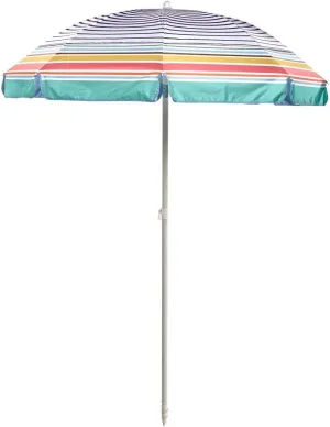Coolibar UPF 50  6 Foot Intego Beach Umbrella - Sun Protective (One Size- Multicolor)