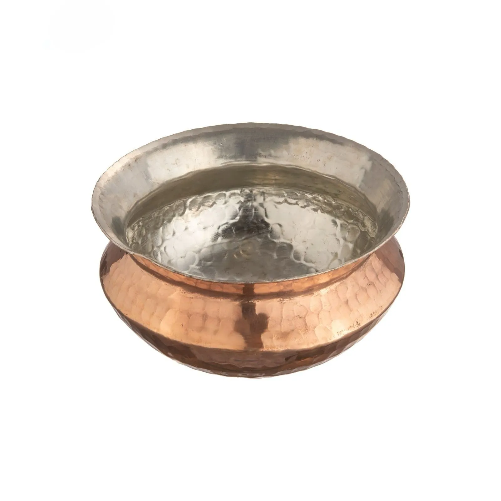 Copper Sipri for Cooking, Hammered Finish, 8.5", 1.5 Liter, Healthy Cookware, Kalai Coated