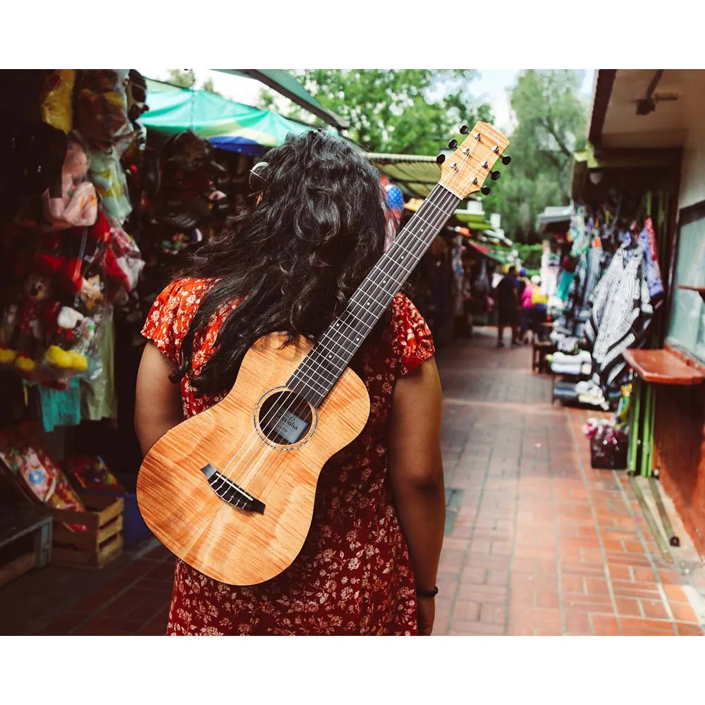 Cordoba Mini II FMH, Caoba Flameada, Cuerpo Pequeño, Guitarra con Cuerdas de Nailon