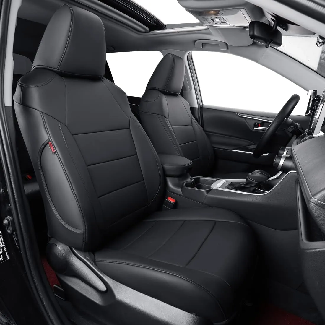 coverdream Corolla Cross Waterproof Leather Seat Covers Custom Fit for 2022-2025 Toyota Corolla Cross L,LE,XLE (Non-Hybrid),Full Coverage,Airbag Compatible Car Seat Protector(Full Set,Black)
