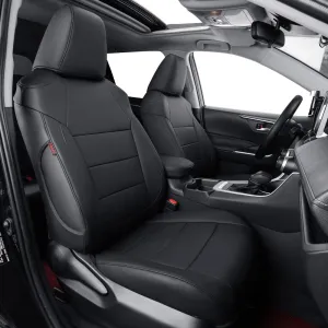 coverdream Corolla Cross Waterproof Leather Seat Covers Custom Fit for 2022-2025 Toyota Corolla Cross L,LE,XLE (Non-Hybrid),Full Coverage,Airbag Compatible Car Seat Protector(Full Set,Black)