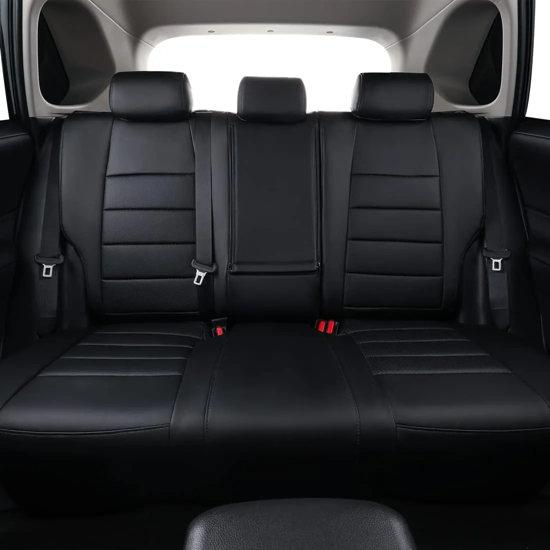 coverdream Corolla Cross Waterproof Leather Seat Covers Custom Fit for 2022-2025 Toyota Corolla Cross L,LE,XLE (Non-Hybrid),Full Coverage,Airbag Compatible Car Seat Protector(Full Set,Black)