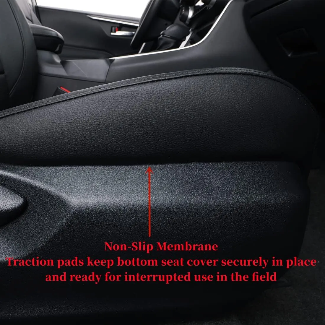 coverdream Corolla Cross Waterproof Leather Seat Covers Custom Fit for 2022-2025 Toyota Corolla Cross L,LE,XLE (Non-Hybrid),Full Coverage,Airbag Compatible Car Seat Protector(Full Set,Black)