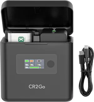 CR2GO NP-FZ100 NP-FW50 NP-BX1 Dual Fast Charger for Camera Batteries, USB Type-C, Smart LCD, Fast Charging, Compatible with Cyber-Shot DSC-RX100, DSC-RX100 II, Built-in 10000mAh Power Bank