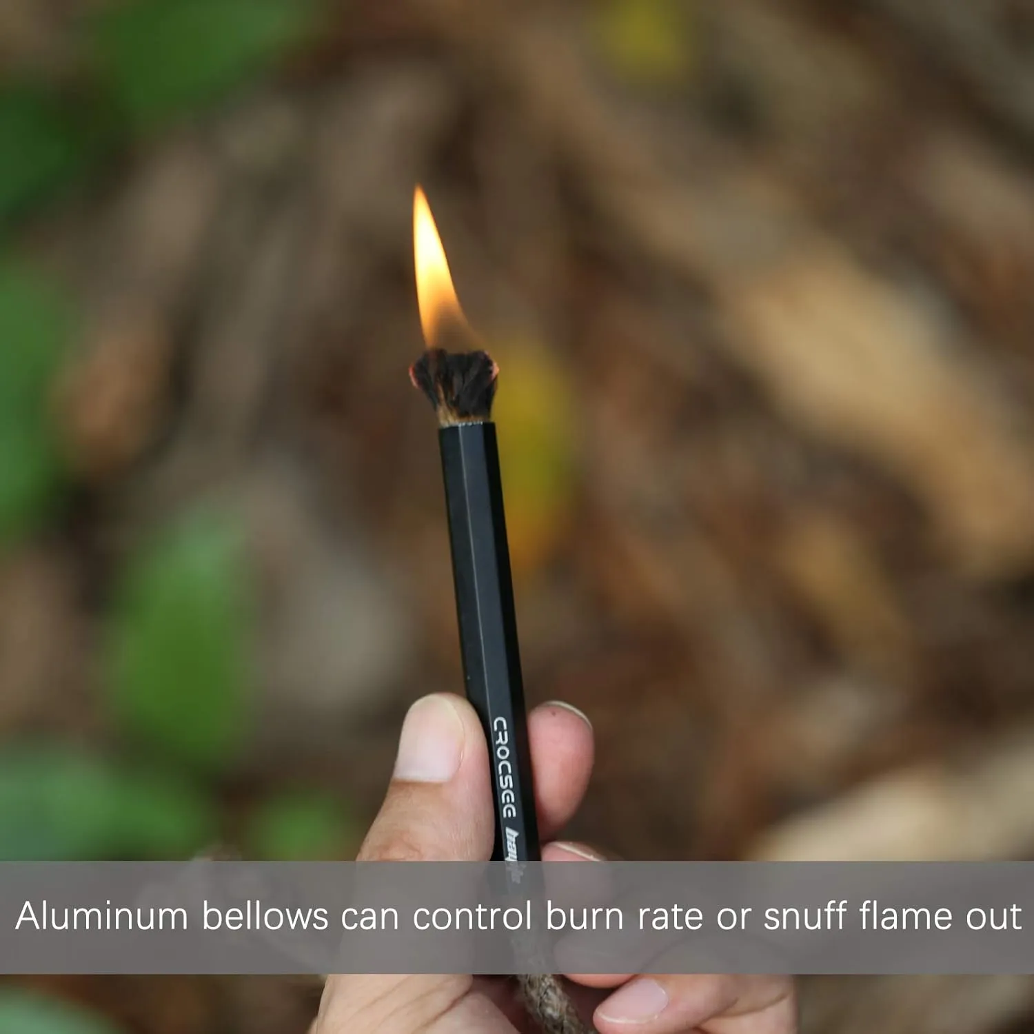 CrocSee Survival Wick Hemp Cord Tinder Waterproof and Aluminum Bellows Tube Sleeve Kits for Fire Starting