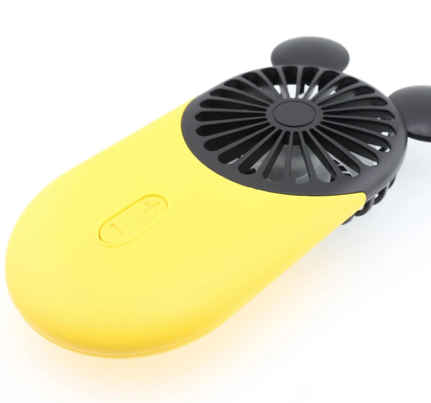 Cute Mickey Personal Mini Fan, Handheld & Portable USB Rechargeable Fan with 3 Adjustable Speeds, Perfect for Indoor Or Outdoor Activities, Cute Mouse 2 Pack (Yellow Blue)