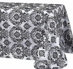 Damask Charmeuse Satin Table Linens, Table Overlays, Table Drapes & Banquets