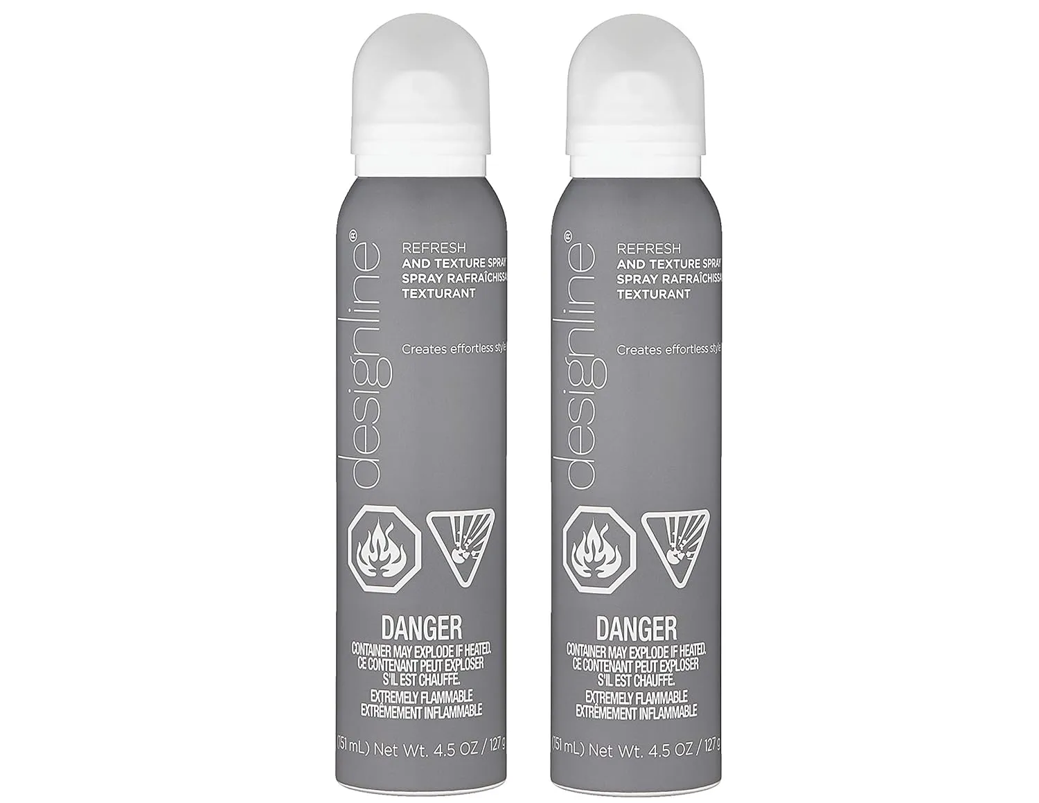 DESIGNLINE Refresh and Texture Spray, 2 Pack, 4.5 oz - Regis lightweight, invisible formula that creates fullness and airy texture with a flexible medium hold (2 Pack) (4.5 oz)