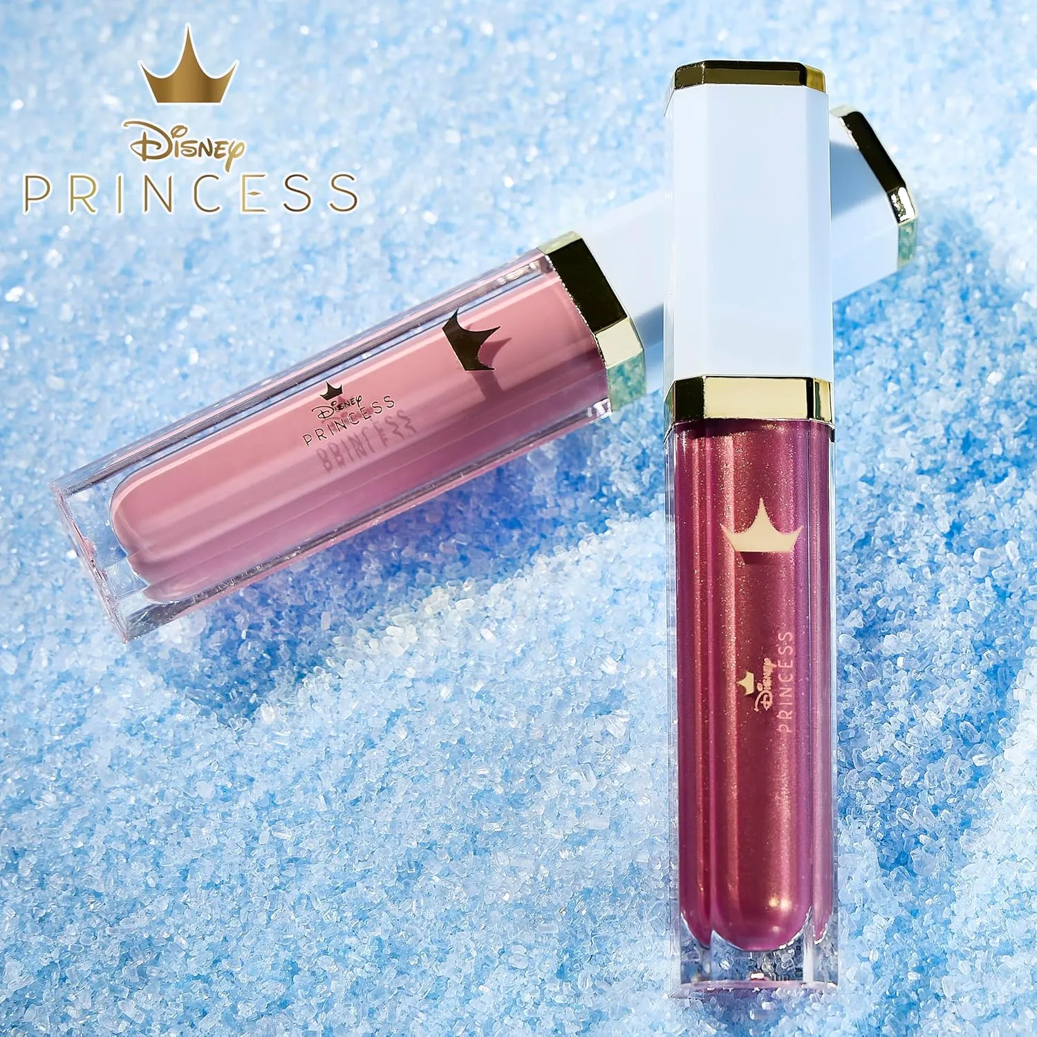 Disney Lip Gloss Collection, Belle Masion – Cosmetic Makeup Set for Daily Glam for Women and Girls, Princess Mix, 12 Pcs