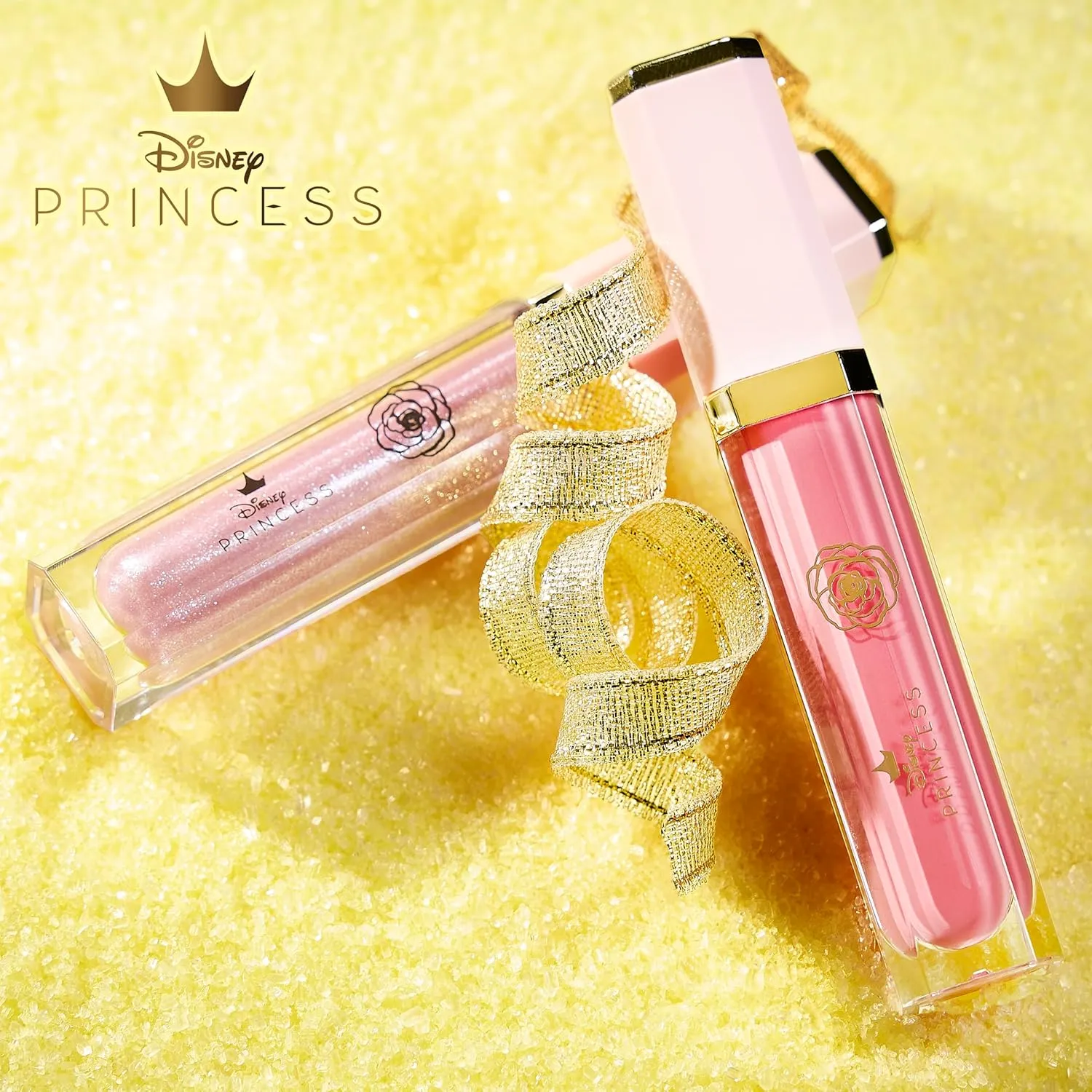 Disney Lip Gloss Collection, Belle Masion – Cosmetic Makeup Set for Daily Glam for Women and Girls, Princess Mix, 12 Pcs