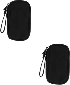 DOITOOL 2 Pcs Storage Bag Portable Phone Cable Cord Pouch Grocery Bag Data Line Travel