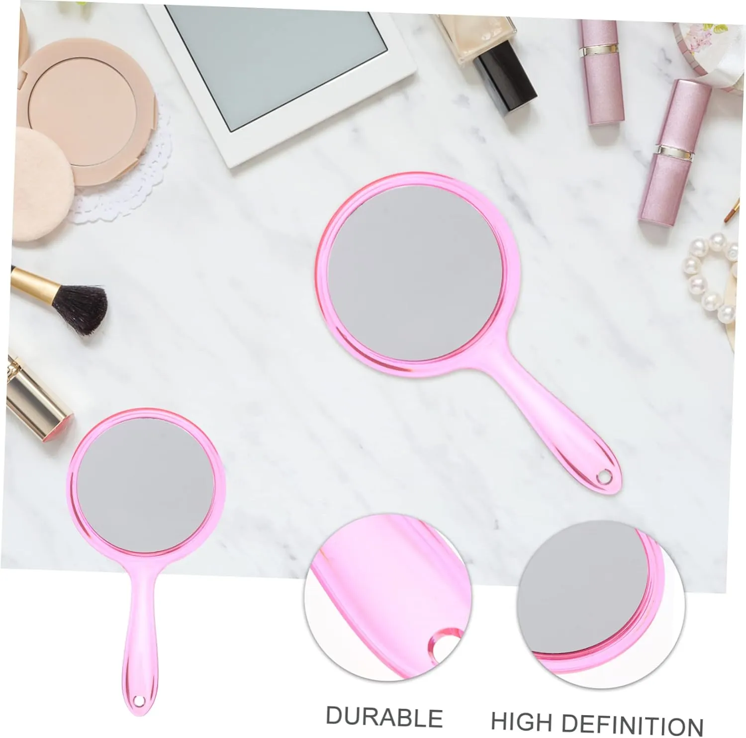 DOITOOL Handheld Mirror Set Double-Sided Makeup Mirror 1x 3X Magnification Compact Stylish for Daily Use