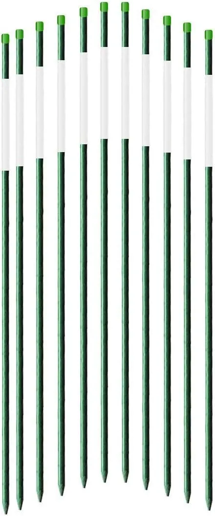 Driveway Markers for Snow Plowing Stakes 48 Inch Dark Green with Reflective Tape Driveway Reflectors 5/16-Inch Dia 20 Pack Solid Snow Poles