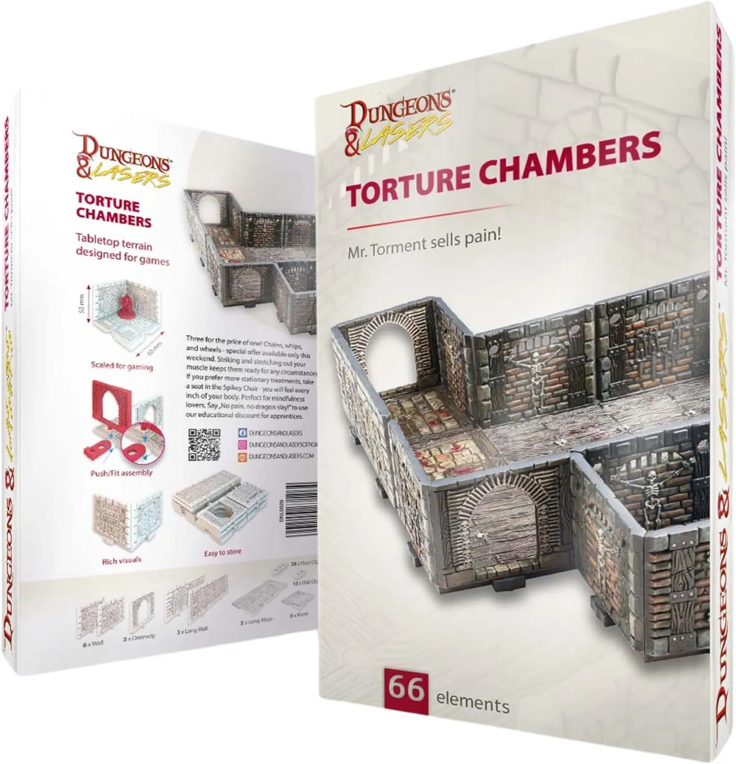Dungeons & Lasers Expansion Set: Torture Chamber – Unpainted and Unassembled Fully Customizable Scaled Tabletop Terrain by Archon Studios – Teens and Adults Ages 14 
