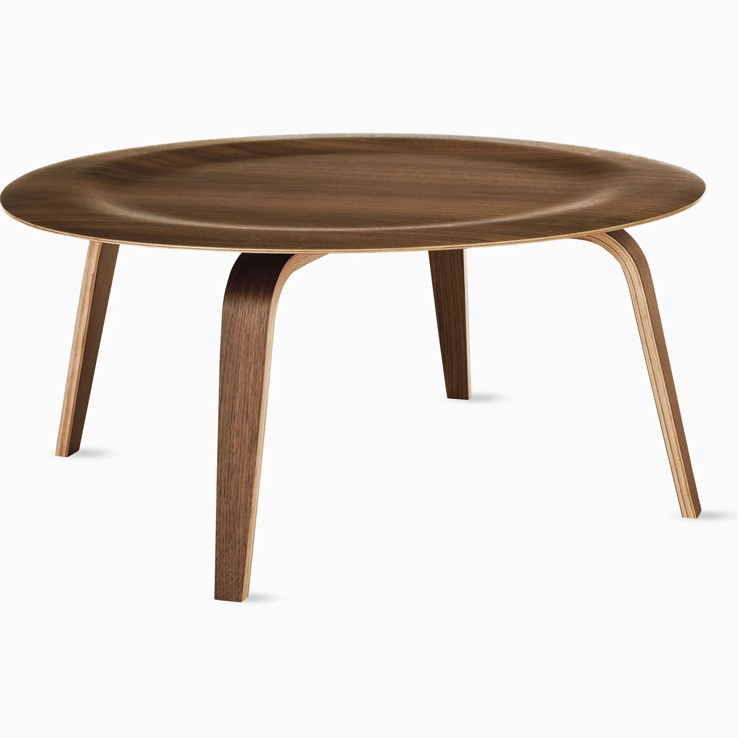 Eames Molded Plywood Coffee Table with Wood Base