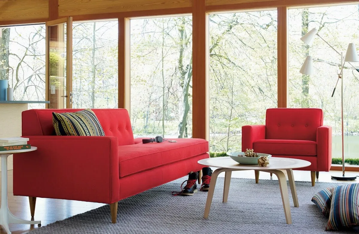 Eames Molded Plywood Coffee Table with Wood Base