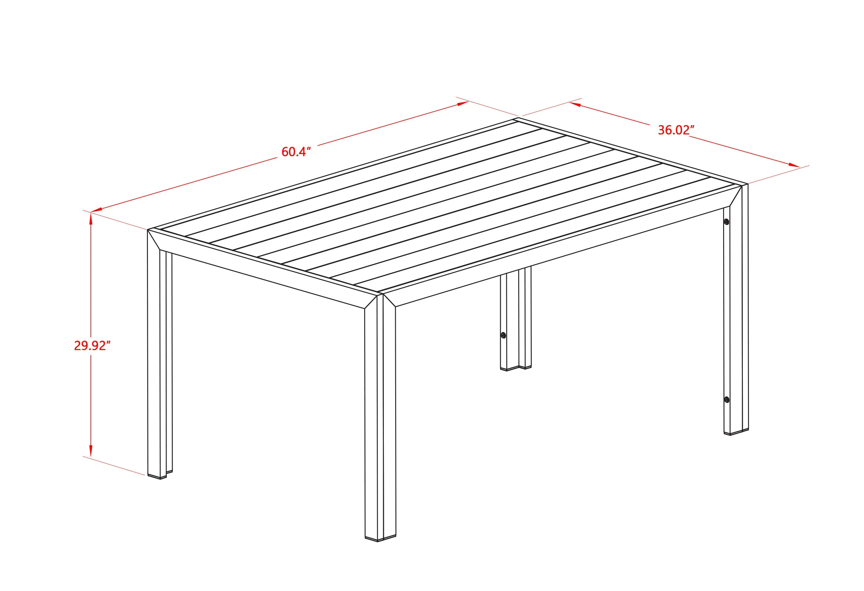 East West Furniture JULTW02 Jubi Patio Bistro Wicker Dining Table - Rectangle PE Wicker Table with Wood Top, 36x60 Inch, Brown