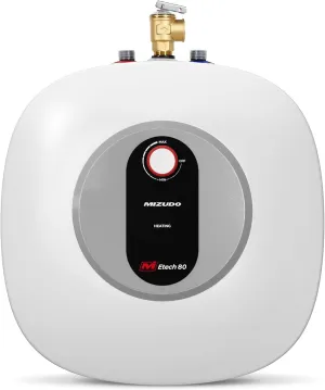 Electric Mini Tank Water Heater - MIZUDO 8.0 Gallon Point of Use Instant Hot Water Heater for RV, Camper, Kitchen, Food Truck, 120V 1440W, Under Sink, Wall or Floor Mounted, Easy to Install