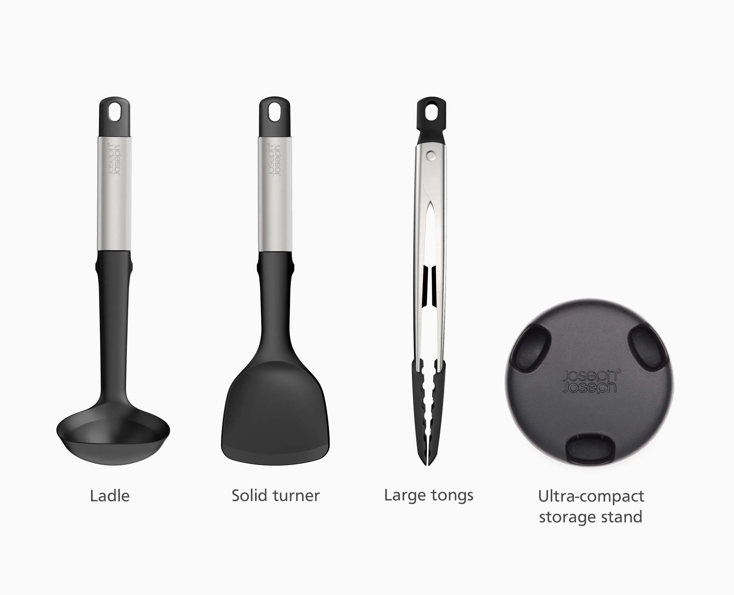 Elevate™ Fusion 3-piece Stainless-steel Utensil Set with Compact Stand