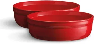 Emile Henry 5" x 1.5" Creme Brulee Dishes (Set of 2) | Burgundy