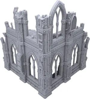 EnderToys Gothic Sci-Fi Ruins by Terrain4Print (Set C), 3D Printed Tabletop RPG Scenery and Wargame Terrain for 28mm Miniatures