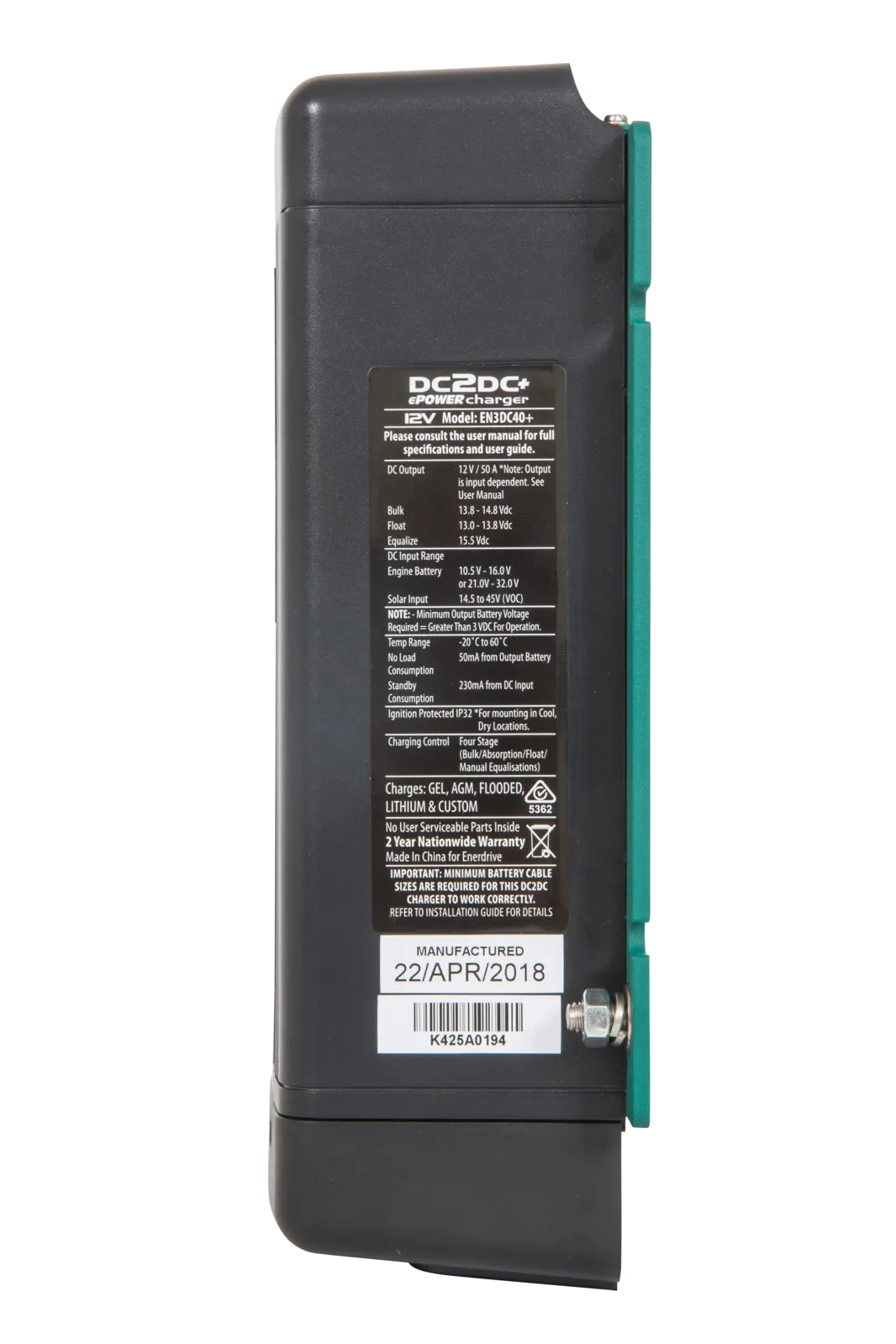 Enerdrive DC2DC Battery Charger - 12V 40A