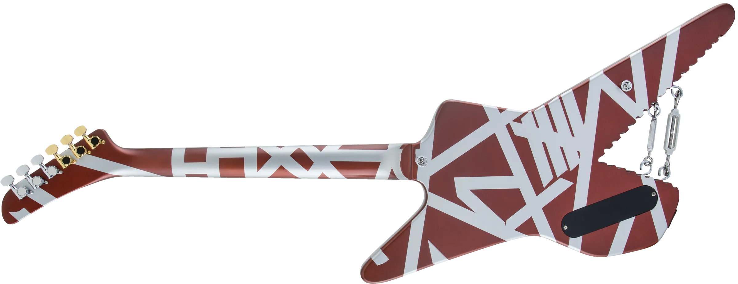 EVH Striped Series Shark Burgundy with Silver Stripes 5107922505