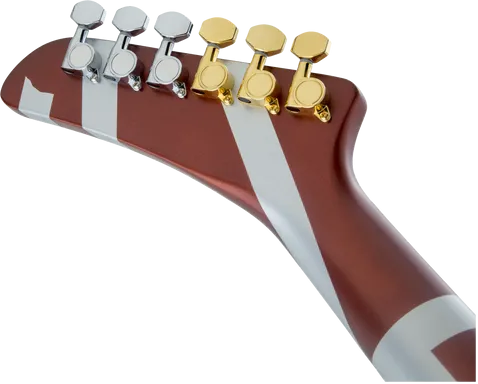 EVH Striped Series Shark Burgundy with Silver Stripes 5107922505