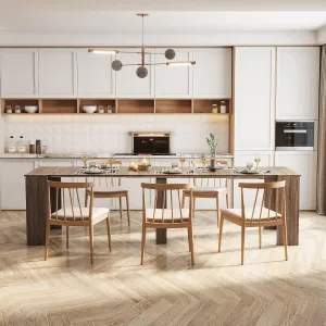 Extendable Dining Table,20"/118.5" Large Dining Table for 2-12 People,Modern Farmhouse Extendable Console Table Transformer Table for Entryway